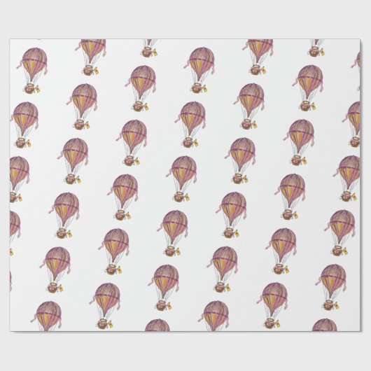 Heißluftballon Geschenkpapier (Flach)