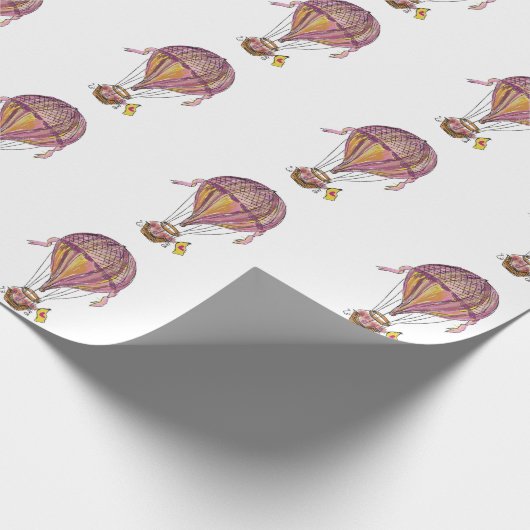 Heißluftballon Geschenkpapier (Ecke)
