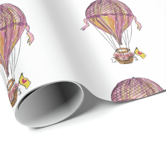 Heißluftballon Geschenkpapier (Rolleneckpunkt)