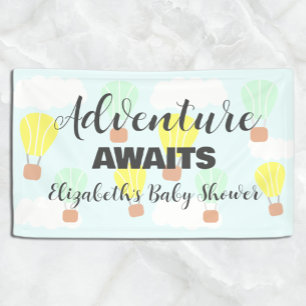 Heißluftballon Geschlecht Neutrale Babydusche Banner