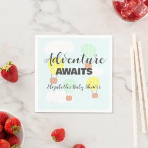 Heißluftballon Geschlecht Neutrale Babydusche Serviette