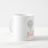 Heißluftballon Geschlecht offenbaren Tasse (Vorderseite Links)