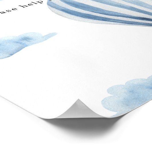 Heißluftballon - Getränke Poster (Ecke)