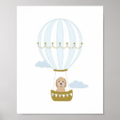 Heißluftballon Goldendoodle Kinderzimmer Deco Post Poster (Vorne)