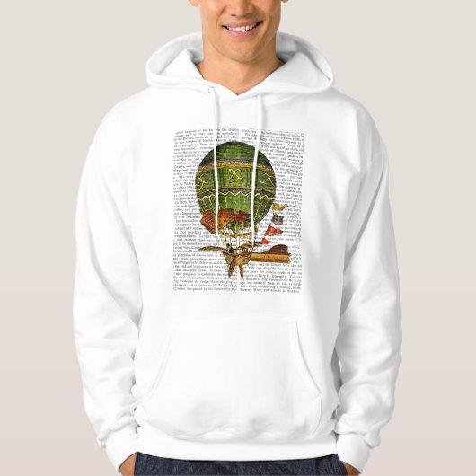 Heißluftballon Grün Hoodie (Vorderseite)