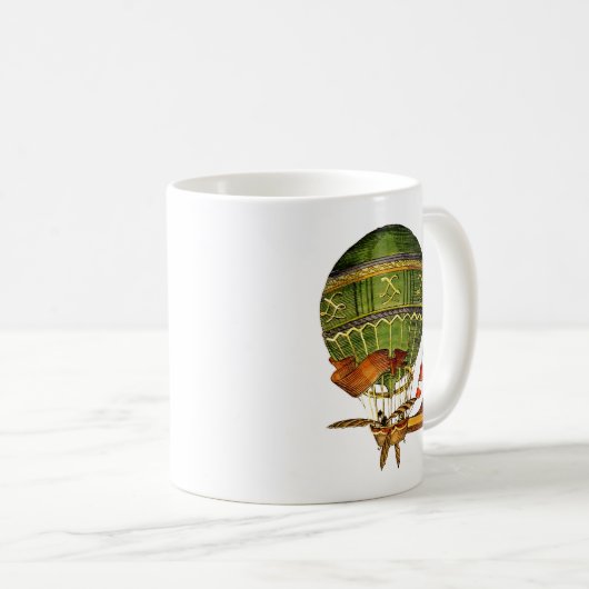 Heißluftballon Grün Kaffeetasse (VorderseiteRechts)