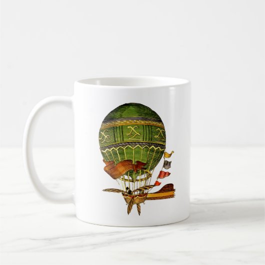 Heißluftballon Grün Kaffeetasse (Links)