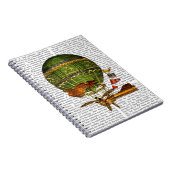 Heißluftballon Grün Notizblock (Rechte Seite)