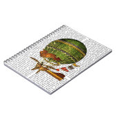 Heißluftballon Grün Notizblock (Linke Seite)