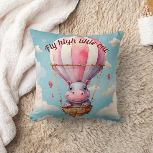 Heißluftballon Hippo Kissen (Decke)