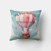 Heißluftballon Hippo Kissen (Rückseite)
