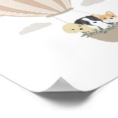 Heißluftballon Hunde Boho Kinderzimmer & Kids Post Poster (Ecke)