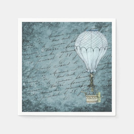 Heißluftballon-Illustration Serviette (Vorderseite)