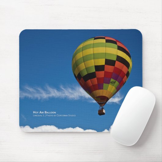 Heißluftballon im Flug Mousepad (Mit Mouse)