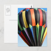 Heißluftballon im Flug Postkarte (Vorne/Hinten)