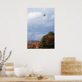 Heißluftballon im Himmel Poster (Küche)