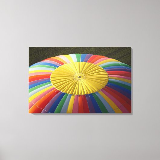 Heißluftballon, in der Nähe von Methven, Canterbur Leinwanddruck (Vorderseite)