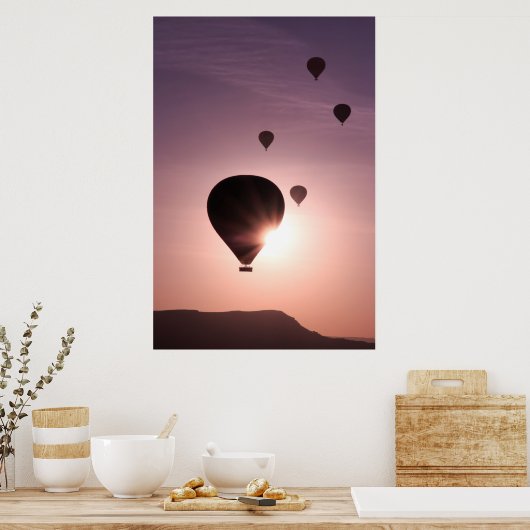 Heißluftballon in Goreme Poster (Küche)