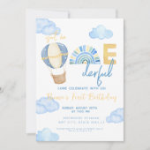 Heißluftballon ist nicht der ererbte 1. Geburtstag Einladung (Vorderseite)