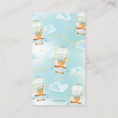 Heißluftballon Jungle Animals Boy Diaper Raffle Begleitkarte (Rückseite)