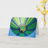 Heißluftballon Karte (Gelbe Blume)