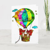 Heißluftballon Karte (Vorderseite)