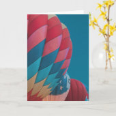 Heißluftballon Karte (Gelbe Blume)