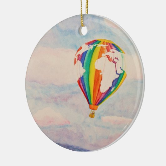 Heißluftballon Keramik Ornament (Links)