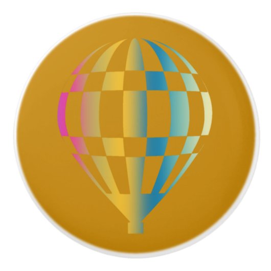 Heißluftballon Keramikknauf (Vorderseite)