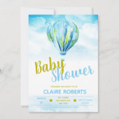 Heißluftballon Kinderdusche Einladungen (Vorderseite)