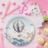 Heißluftballon Kinderdusche Pappteller (Party)