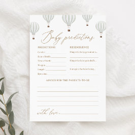 Heißluftballon Kinderdusche Vorhersagen und Ratsch Einladung