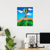 Heißluftballon Kunst Poster (Heimbüro)