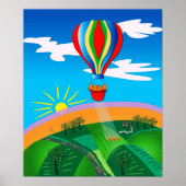 Heißluftballon Kunst Poster (Vorne)