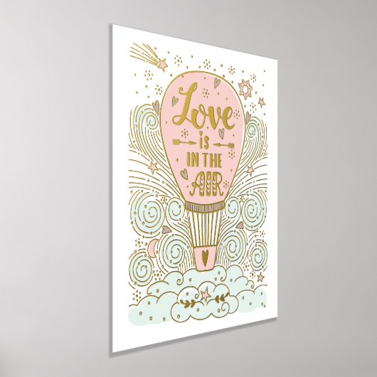 Heißluftballon "Liebe ist in der Luft" Foliendrucke (Ablage )