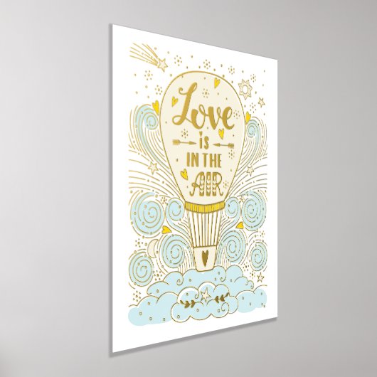 Heißluftballon "Liebe ist in der Luft" Foliendrucke (Ablage )