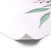 Heißluftballon lila Begrüßungszeichen Poster (Ecke)