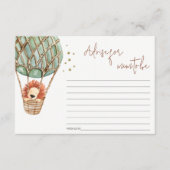 Heißluftballon Löwenberatung für Mum Baby Dusche Begleitkarte (Vorderseite)