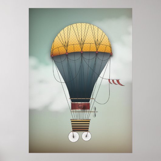 Heißluftballon Luftschiff Abeelle | Steampunk Trav Poster (Vorne)