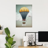 Heißluftballon Luftschiff Abeelle | Steampunk Trav Poster (Heimbüro)