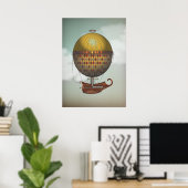 Heißluftballon Luftschiff Nautisme Steampunk Trave Poster (Heimbüro)