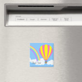Heißluftballon Magnet - Blauer Hintergrund (In Situ (Geschirrspüler))
