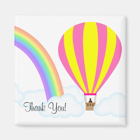 Heißluftballon Magnet - Weißer Hintergrund (Vorne)