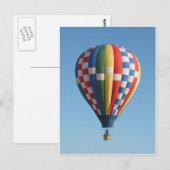 Heißluftballon mehrfarbig postkarte (Vorne/Hinten)