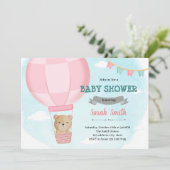 Heißluftballon mit Dusche Einladung (Stehend Vorderseite)