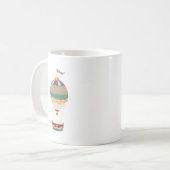 Heißluftballon mit Fahne Kaffeetasse (Vorderseite Links)