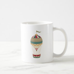 Heißluftballon mit Fahne Kaffeetasse