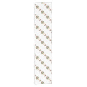 Heißluftballon mit Fahne Kurzer Tischläufer (Vorderseite)