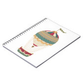 Heißluftballon mit Fahne Notizblock (Linke Seite)