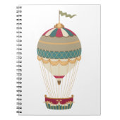 Heißluftballon mit Fahne Notizblock (Vorderseite)